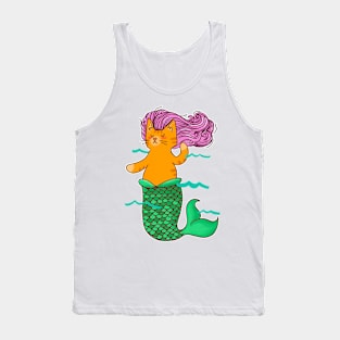 Mermaid Cat Mer Cat Catfish Tank Top